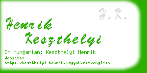 henrik keszthelyi business card